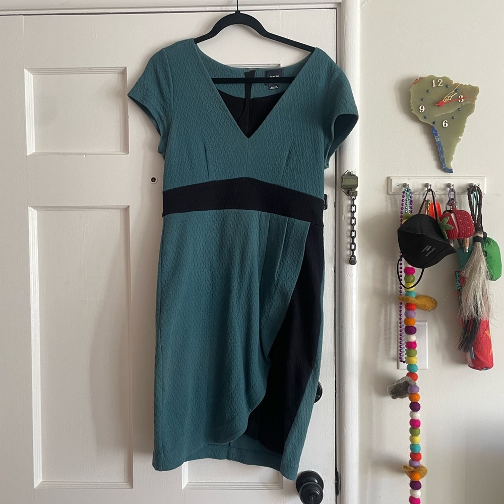 Maeve Teal and Black Dress
